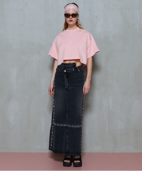 MAISON SPECIAL デニムスカート Studs Denim Skirt/スタッズ