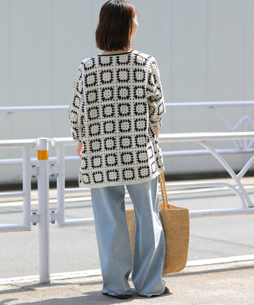 JOURNAL STANDARD relume カーディガン クロシェモチーフVネック
