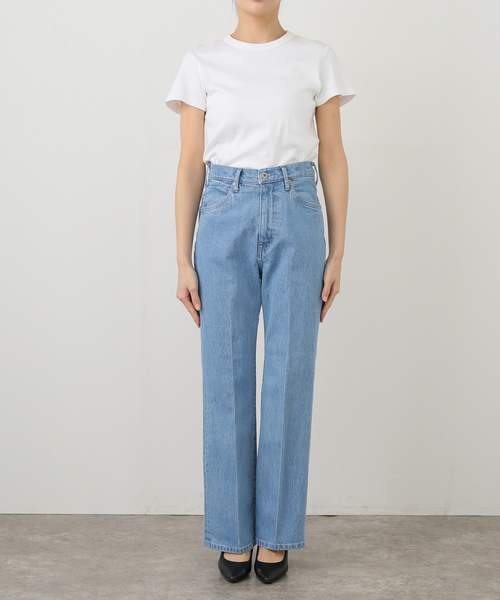SLOBE IENA パンツ LE DENIM スリムフレアレングス レディース