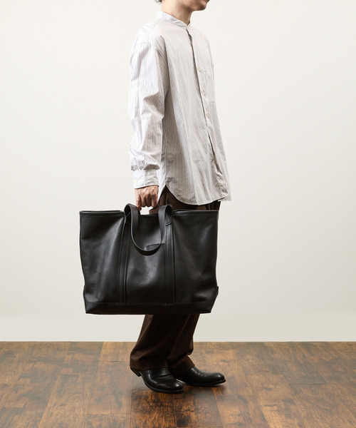 SLOW 黒 レザートートバッグ Shrink - 2way Tote Bag - M｜SLOW – スロウ 公式ECサイト | 革
