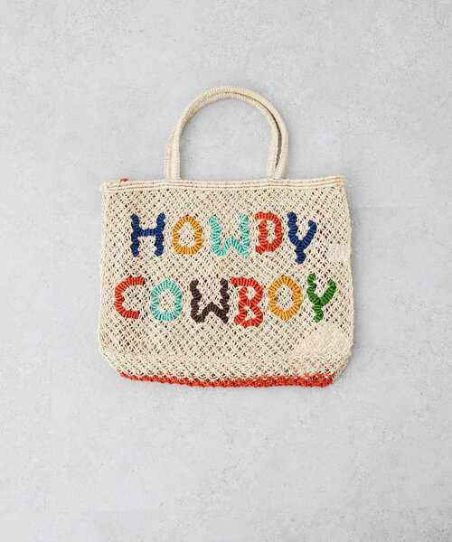the Jacksons メッセージ刺繍トートバッグ the Jacksons メッセージ刺繍 トートバッグ かごバッグ 春夏