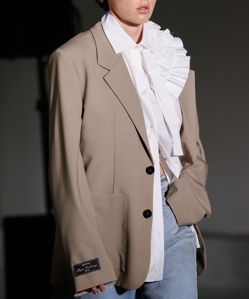 MSGM（エムエスジーエム） ブラウス シャツ アシンメトリー ティアード