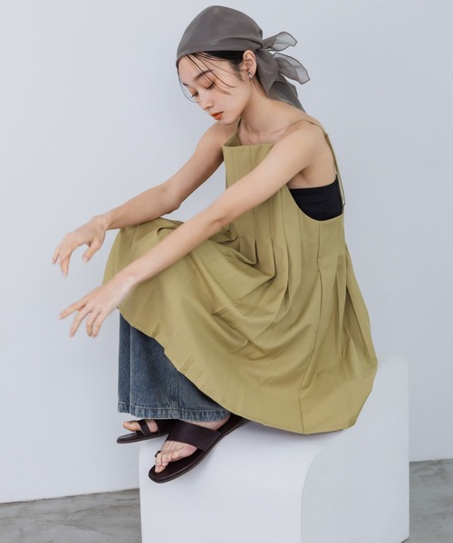 KBF ワンピース タックプリーツミニワンピース : ZOZOTOWN Yahoo