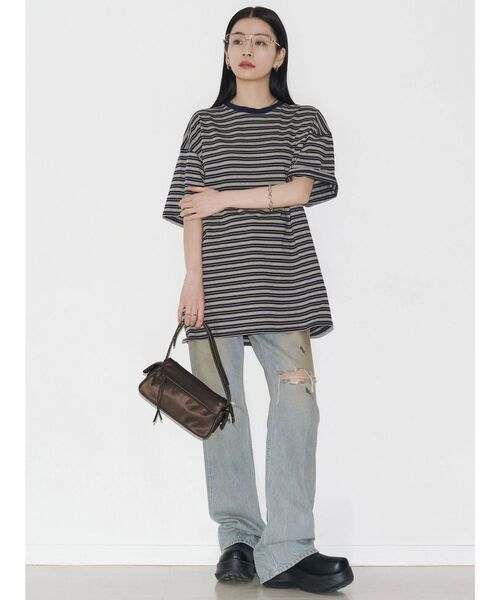 VEQUM tシャツ 「VEQUM」HIGH GAUGE BORDER T SHIRT レディース