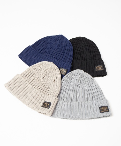 KNOX（ノックス） ニット帽 ニットキャップ リブニットワッチ メンズ