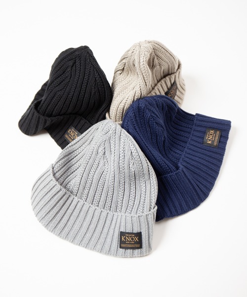 KNOX（ノックス） ニット帽 ニットキャップ リブニットワッチ メンズ