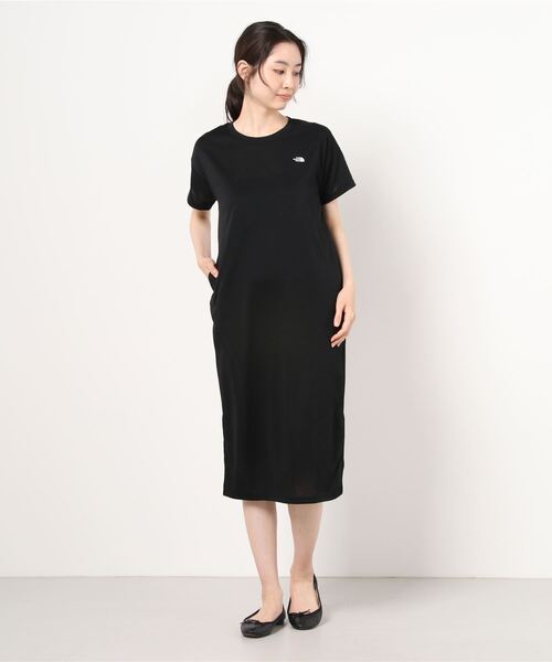 【新品】Lサイズ THE NORTH FACE 半袖ミディワンピース ドレス THE NORTH FACE - 【新品】Lサイズ THE NORTH FACE 半袖ミディ