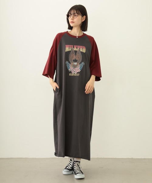 MILKFED.（ミルクフェド） ワンピース EAGLE B/B TEE DRESS : ZOZOTOWN 