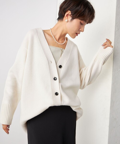 NOLLEY'S（ノーリーズ） ニットカーディガン FREE オフホワイト