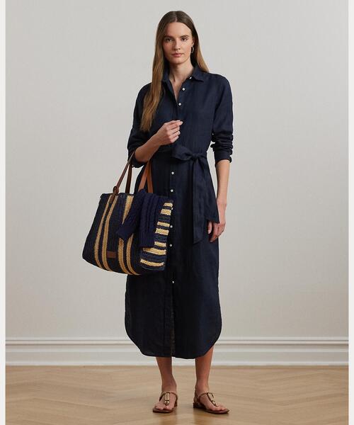 【Ralph Lauren】リネン シャツドレス LAUREN RALPH シャツワンピース リネン シャツドレス : ZOZOTOWN