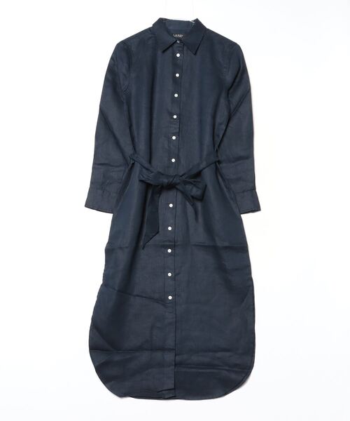 【Ralph Lauren】リネン シャツドレス LAUREN RALPH シャツワンピース リネン シャツドレス : ZOZOTOWN