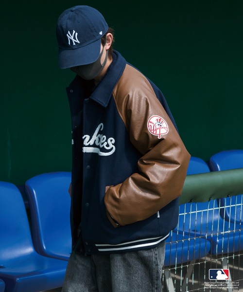 Perushu スタジャン MEDIUM ネイビー メンズ : ZOZOTOWN Yahoo!店