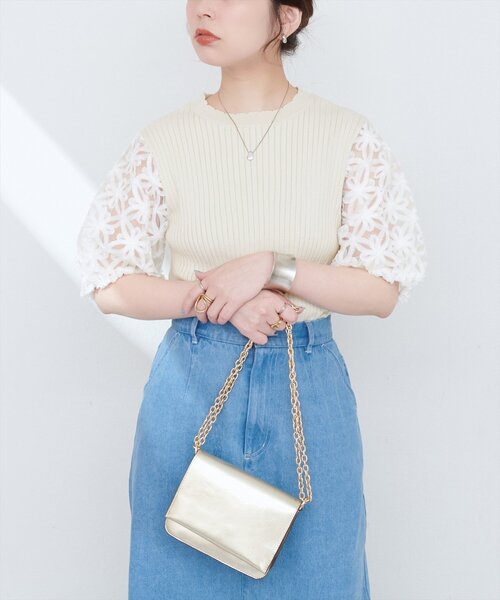 VALENTINO 現行 フラワー エンブロイダリー刺繍 ニット セーター natural couture ニット セーター フラワーエンブロイダリー袖