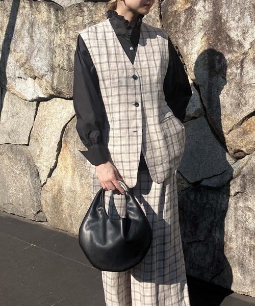 Liyoca◆長袖ブラウス/FREE/コットン/BLK/無地/M2102 Liyoca(リヨカ) / 長袖ブラウス/FREE/コットン/BLK/無地/M2102