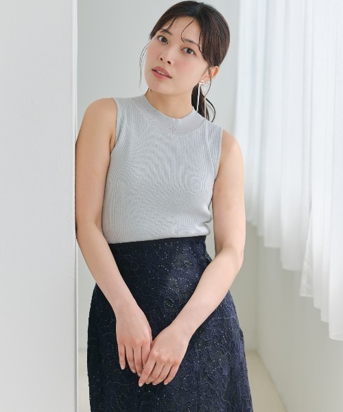 ニット セーター ラメノースリトップス レディース And Couture ニット セーター ラメノースリトップス レディース