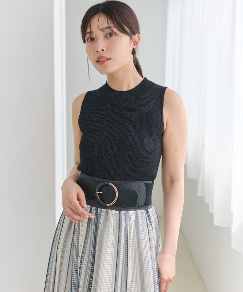 And Couture ニット セーター ラメノースリトップス レディース