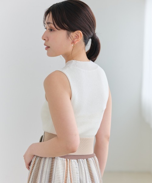 ニット セーター ラメノースリトップス レディース And Couture ニット セーター ラメノースリトップス レディース