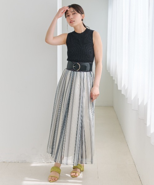ニット セーター ラメノースリトップス レディース And Couture ニット セーター ラメノースリトップス レディース