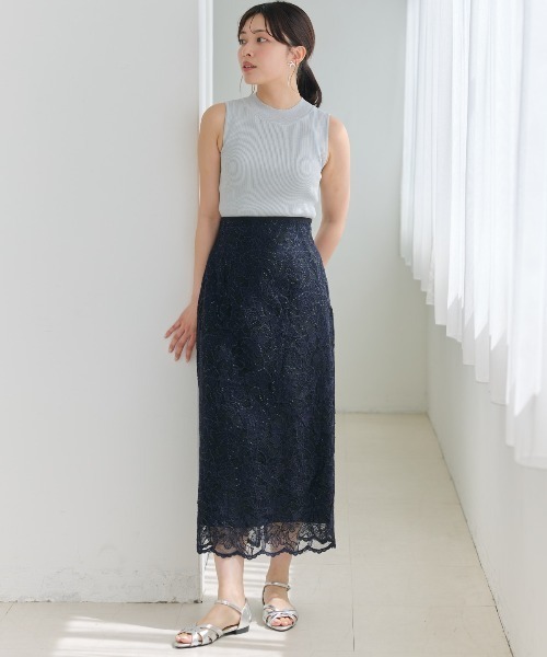 ニット セーター ラメノースリトップス レディース And Couture ニット セーター ラメノースリトップス レディース