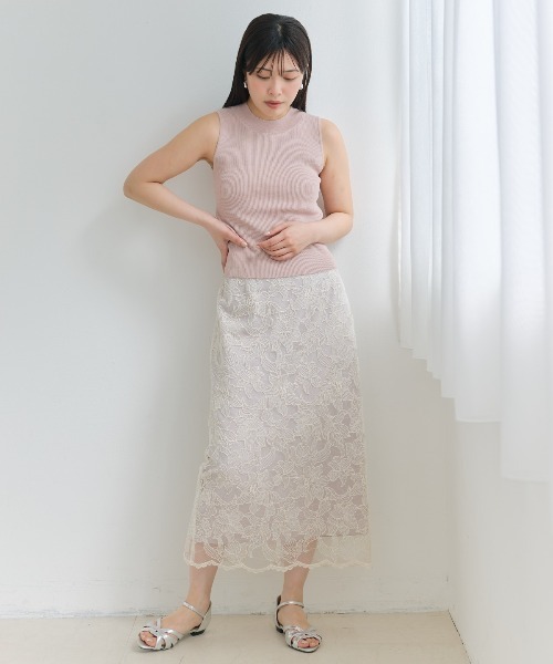 And Couture ニット セーター ラメノースリトップス レディース