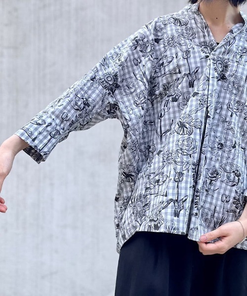 ZUCCa 「ZUCCa」 7分袖チュニック M size グレー レディース