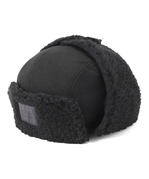 NEW ERA（ニューエラ） キャップ 帽子 トラッパー ブラックパッチ ボア