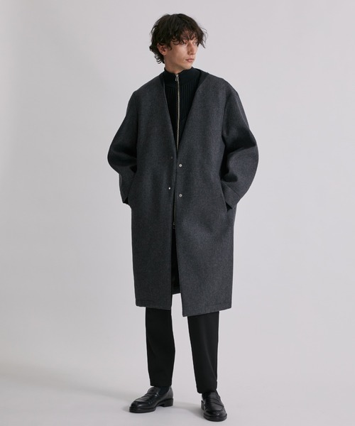 美品 UNITED TOKYO ノーカラー コート ブラック L UNITED TOKYO（ユナイテッドトウキョウ） ノーカラーコート 1 ブラック