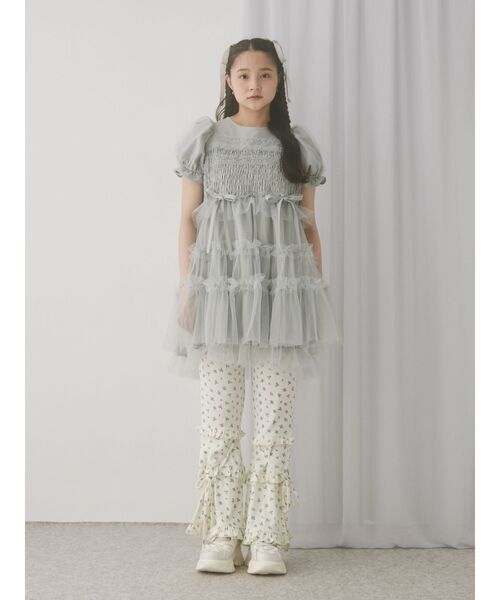 merry jenny レースカット　フリルリブパンツ　フレアパンツ レースカットフリルリブパンツ[品番：MKSW0062993]｜merry jenny