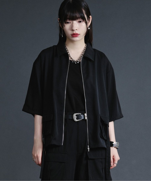 Ellno Loset（エルノロゼット） シャツ ダブルジップカーゴポケット