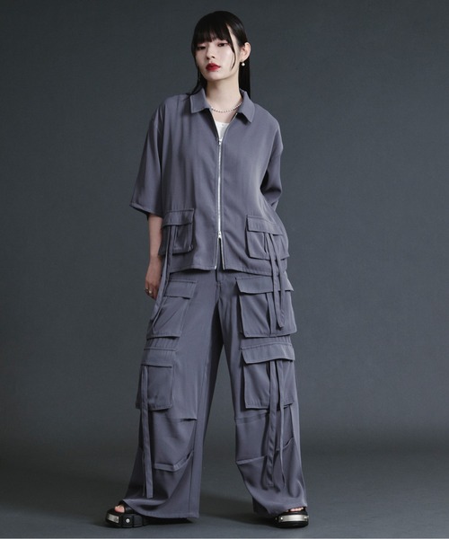 エルドレッソ　セットアップ Ellno Loset（エルノロゼット） シャツ ダブルジップカーゴポケット