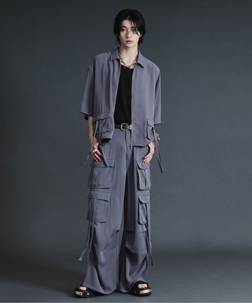 Ellno Loset（エルノロゼット） シャツ ダブルジップカーゴポケット