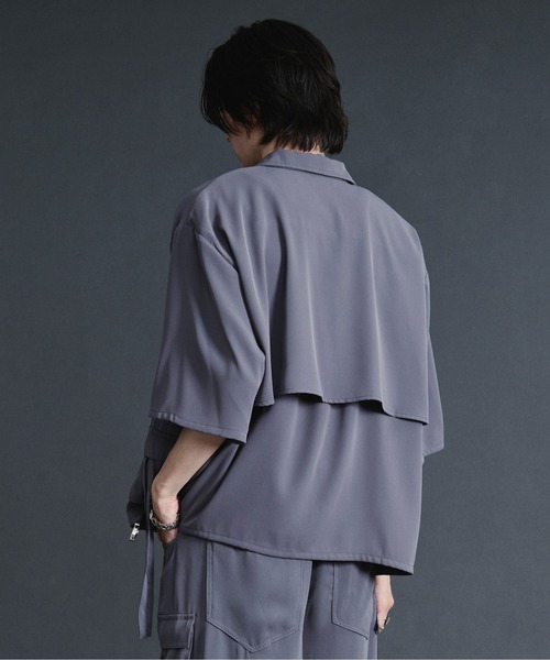 Ellno Loset（エルノロゼット） シャツ 半袖 ダブルジップカーゴ