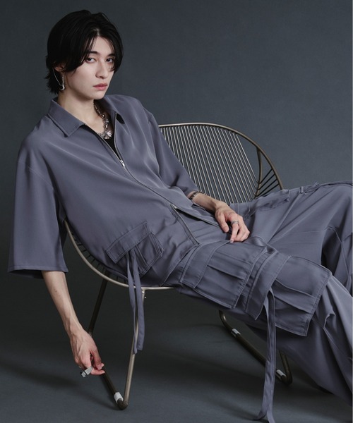 Ellno Loset（エルノロゼット） シャツ ダブルジップカーゴポケット