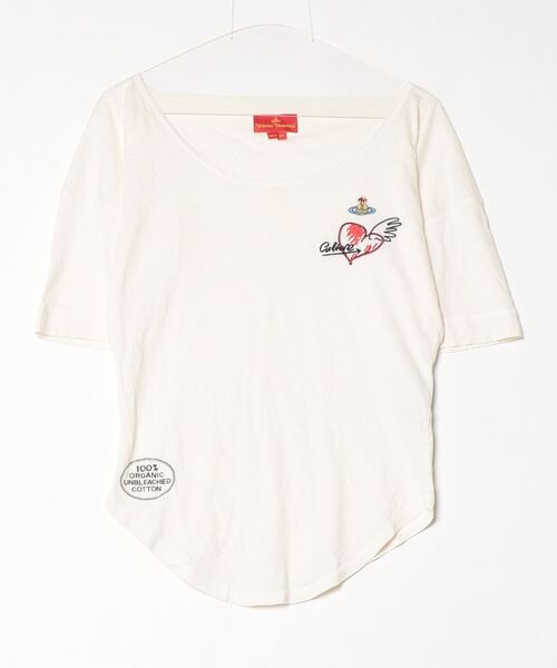 「Vivienne Westwood red label」 刺繍ドルマンスリーブカットソー X-SMALL ベージュ レディース