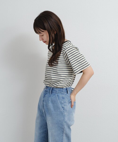 Kastane tシャツ B ボーダーチビTEE レディース : ZOZOTOWN