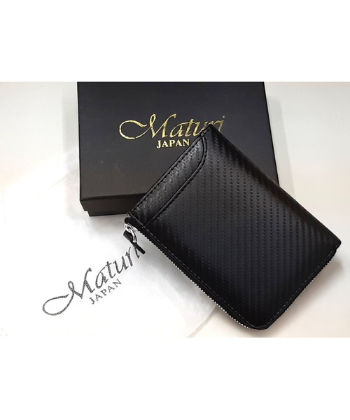 Maturi JAPAN（マトゥーリジャパン） 財布 カーボンレザー 牛革 多機能