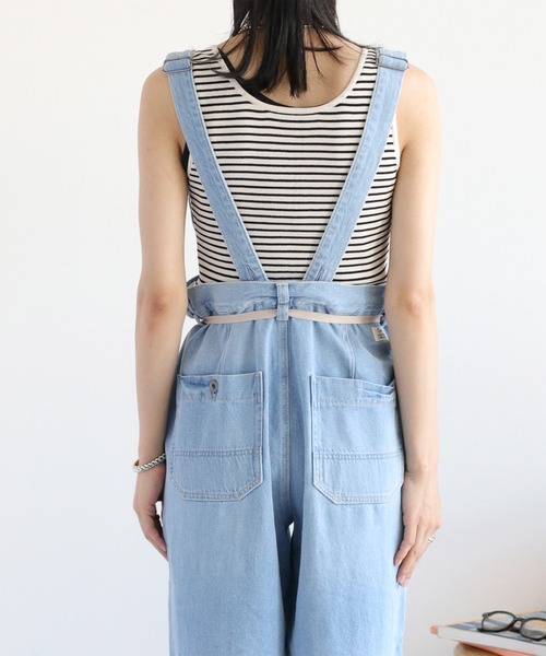 PUAL CE CIN 2WAYサスペンダーコットンリネンデニムパンツ 2WAYサスペンダーコットンリネンデニムパンツ | PUAL CE CIN
