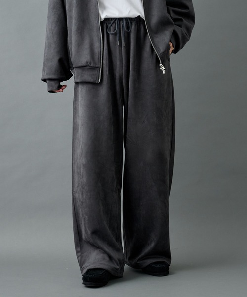スウェットパンツ ジャージ シンセティックスエードドロストワイドパンツ メンズ | COLONY 2139 | 11