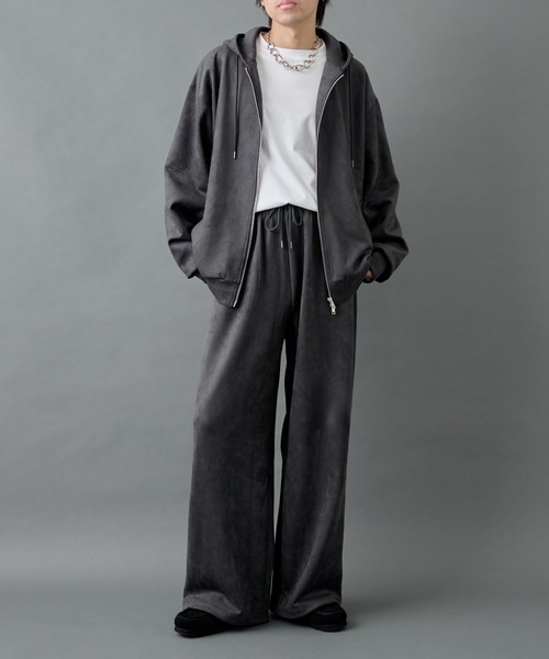 スウェットパンツ ジャージ シンセティックスエードドロストワイドパンツ メンズ | COLONY 2139 | 16
