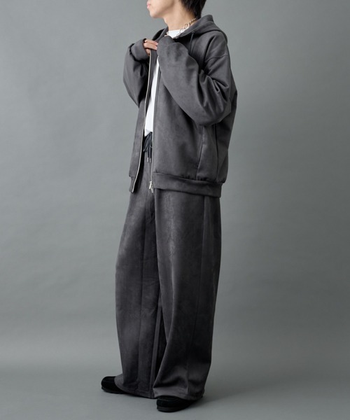 スウェットパンツ ジャージ シンセティックスエードドロストワイドパンツ メンズ | COLONY 2139 | 17