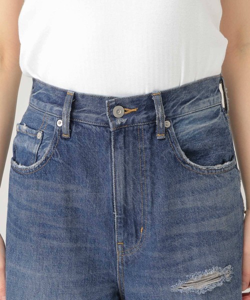 Curensology 「Curensology」 ダメージ加工デニムパンツ 38 ブルー