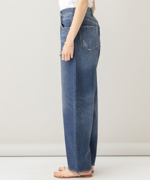 Curensology 「Curensology」 ダメージ加工デニムパンツ 38 ブルー