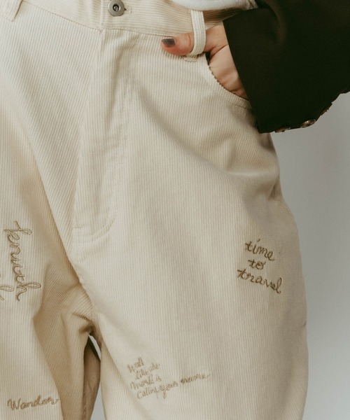 Knuth Marf パンツ Knuth Marf パンツ 「Knuth Marf」embroidered corduroy pants メンズ