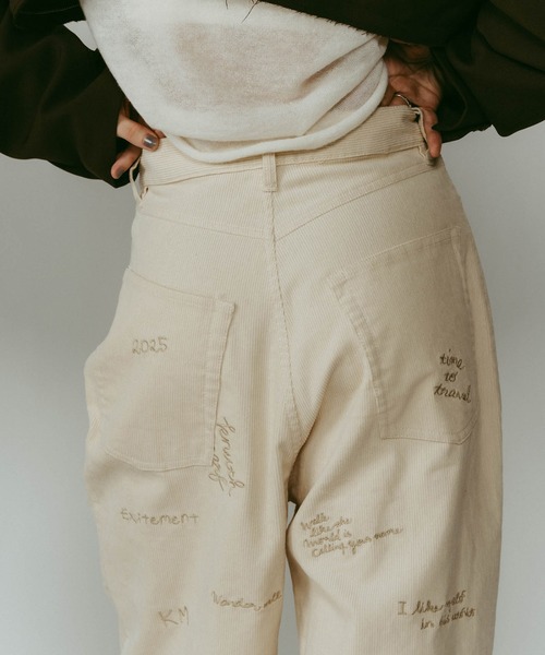 Knuth Marf（クヌースマーフ） パンツ 「Knuth Marf」embroidered