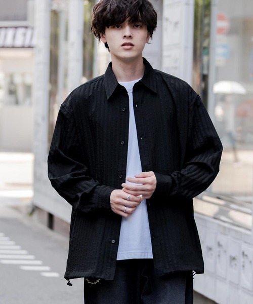 Rocky Monroe（ロッキーモンロー） シャツ オーバーサイズ 裾ドロー