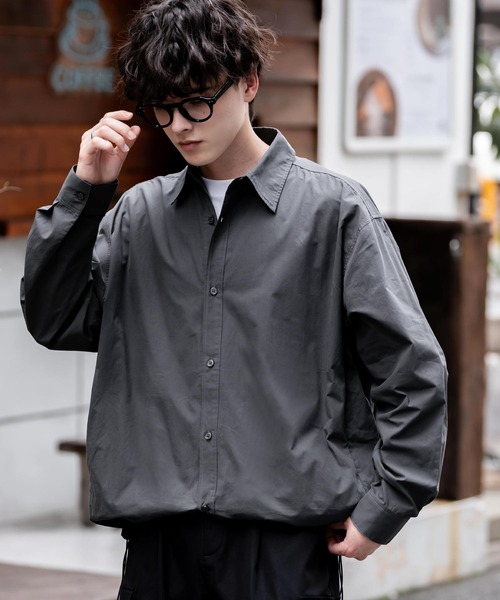 rosymonster シャツジャケット Rocky Monroe（ロッキーモンロー） シャツ オーバーサイズ 裾ドロー