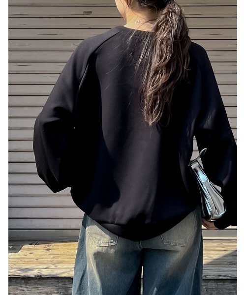 「Re:EDIT」 長袖カットソー LARGE ベージュ レディース