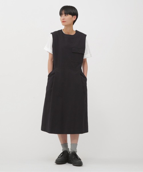 ＆yarn ワンピース　ナチュラン　アンドヤーン　ゆったりワンピース コットンリネンデニムAラインワンピース（&yarn）の商品詳細