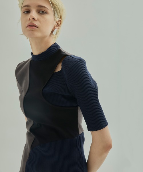 UNITED TOKYO / 半袖カットソー/FREE/ナイロン/BLK/144331001 UNITED TOKYO（ユナイテッドトウキョウ） 半袖カットソー FREE