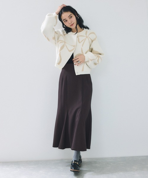 ✨美品✨エトロ カーディガン 42 ジャガード ペイズリー ラメ フレア